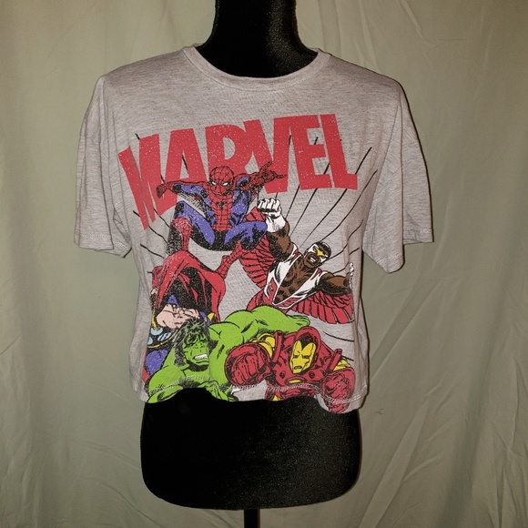 Marvel Tops - FINAL PRICE!! Marvel Cropped Tshirt Sz Med LN!